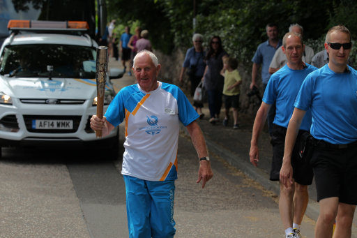 With the Queen's Relay baton 2014