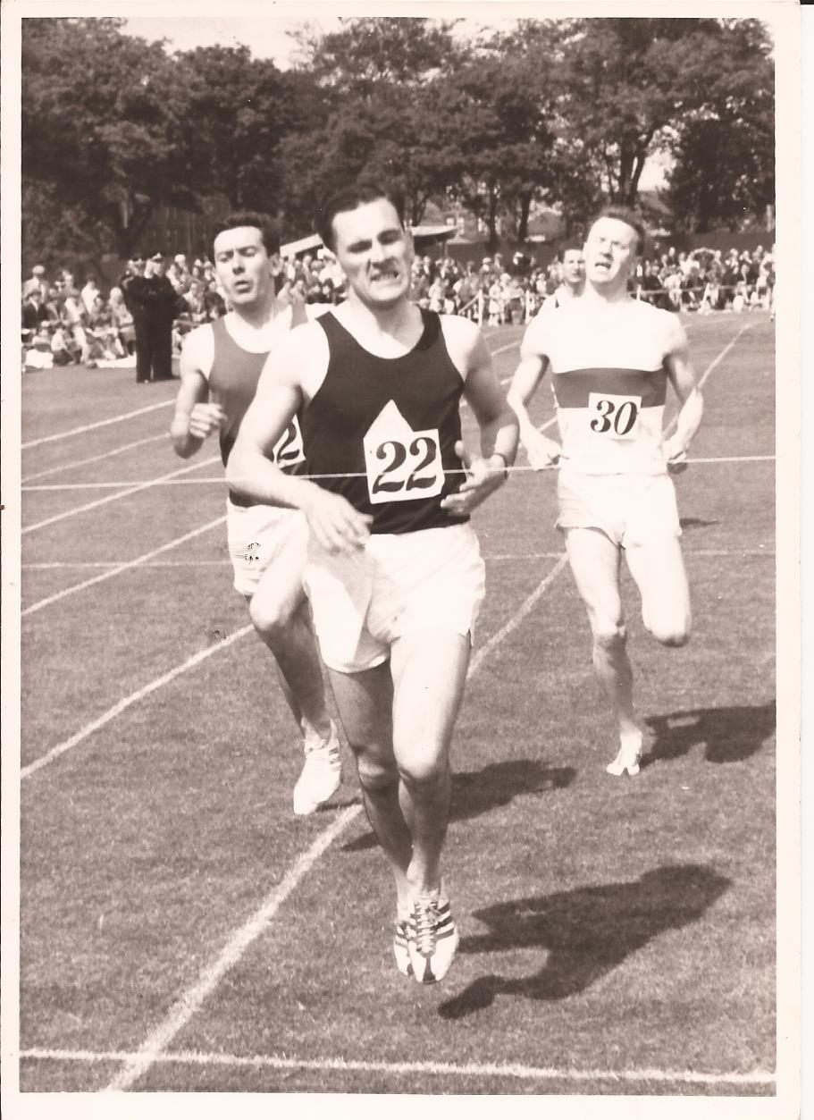 Danny running in the Babcock's half mile in 1958