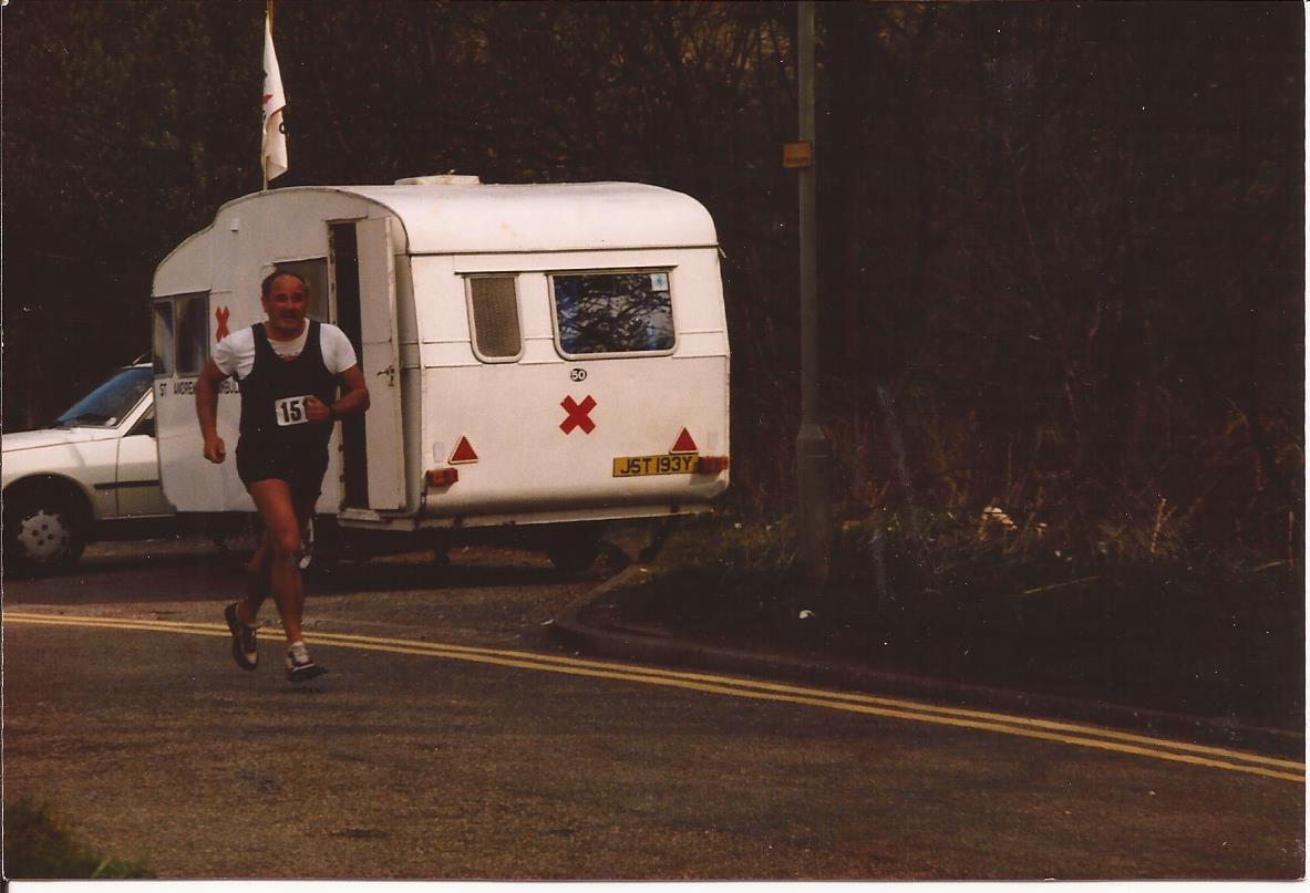 Danny running in the Lochaber Marathon