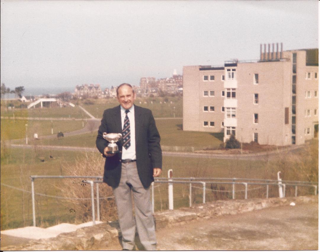 Danny at St Andrews with the Jack Crawford Trophy