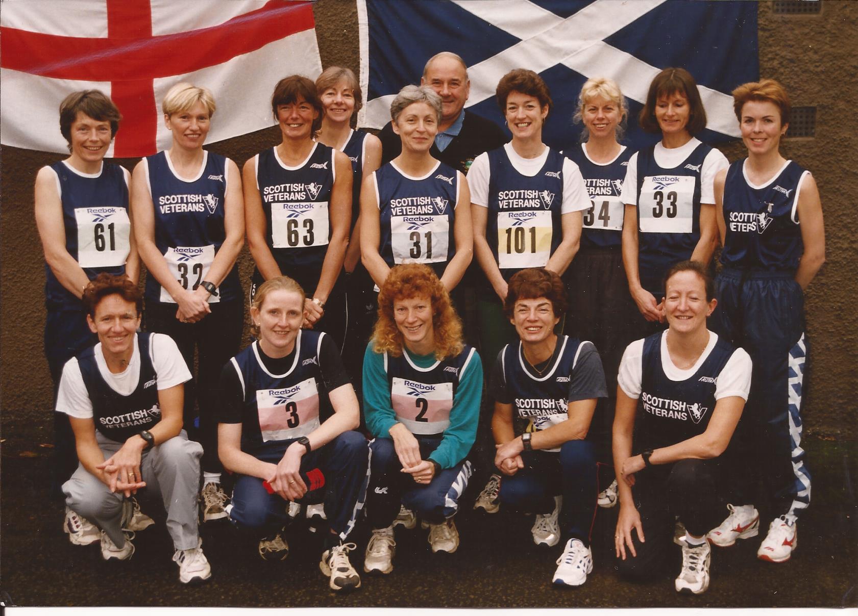 Danny with the Scottish Women's team at Ballymena, 1995