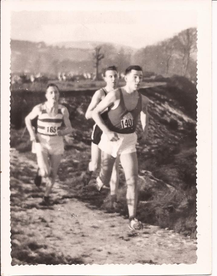 Danny running in the West District Championships 1962