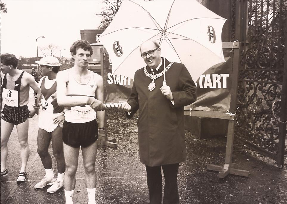 David Duguid, AAAC, receiving the baton