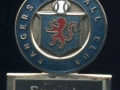 An official's badge from the Rangers Sports - not a cardboard or paper one, but a permanent metal one