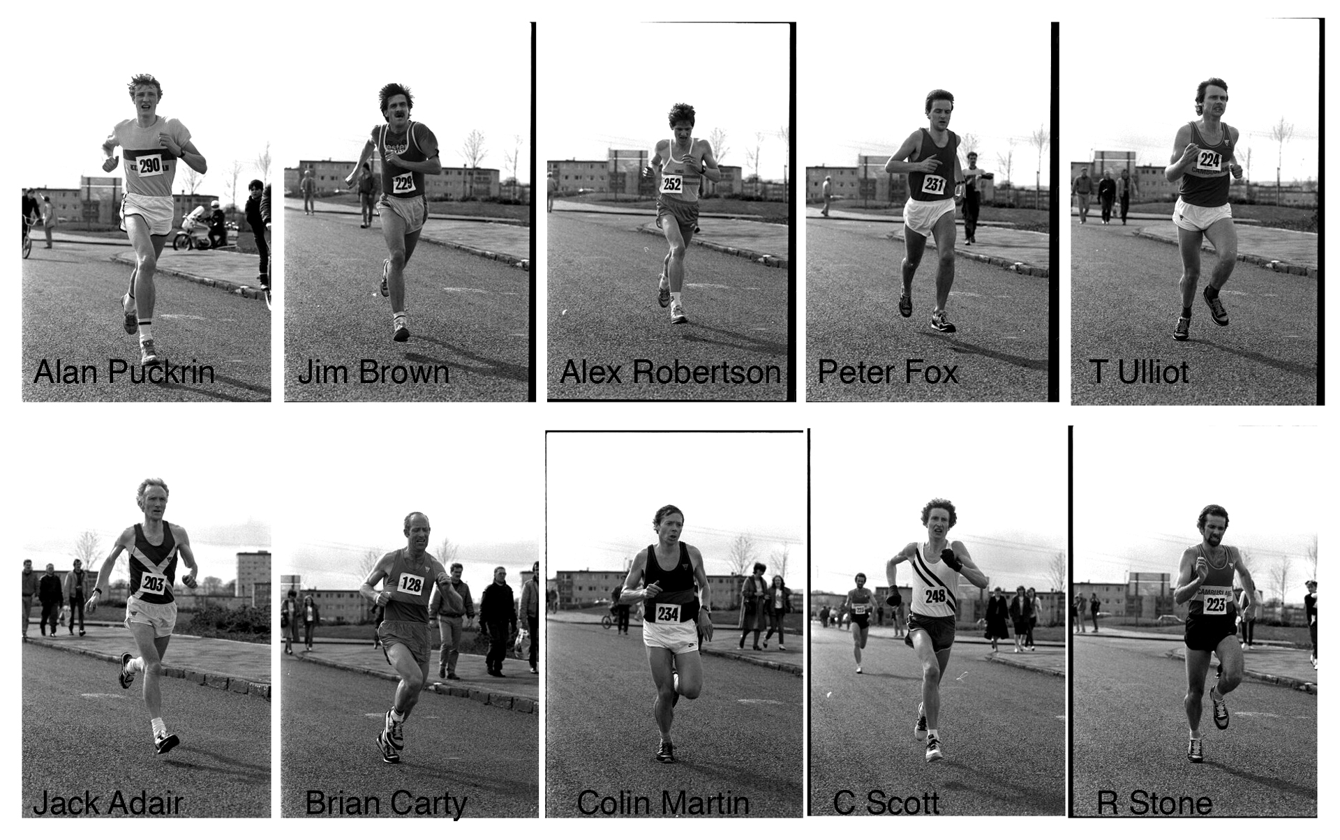 Tom Scott 1985 - First 10 finishers.