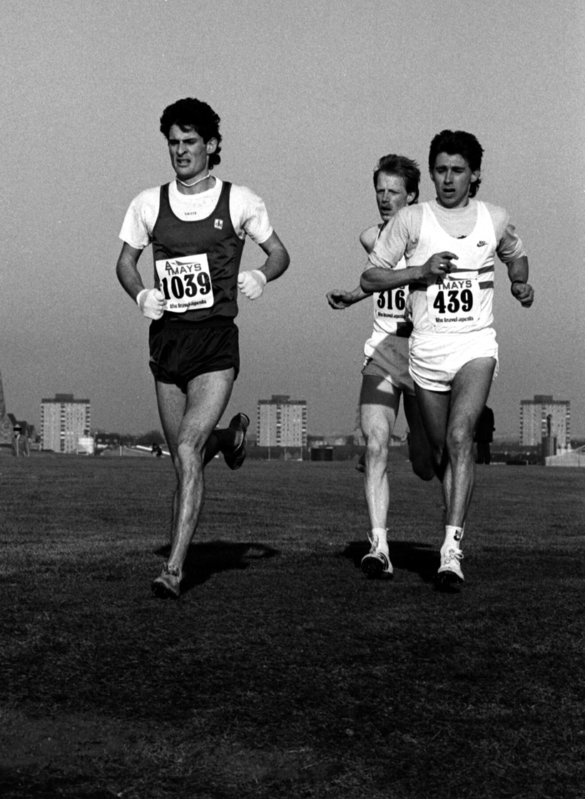 A Callan (5th), C Hasket (6th), J Robson (4th) -Nat XC, Irvine, 1986