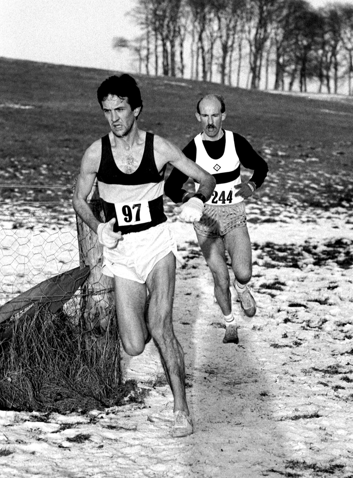 D Bain, S Walker - East Dist XC, 1985. Photo -G MacIndoe