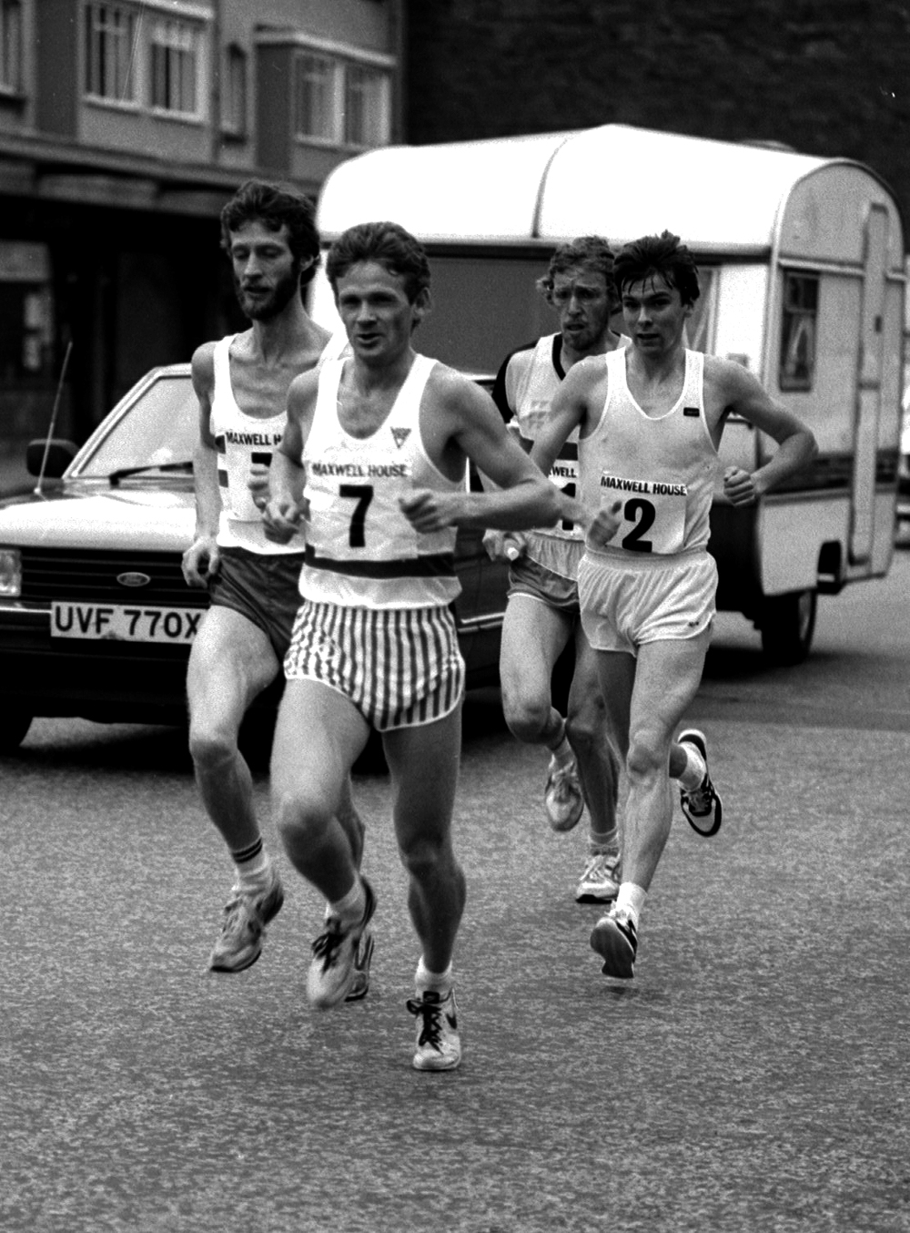 Scottish AAA Marathon 1985 lead group 5 miles