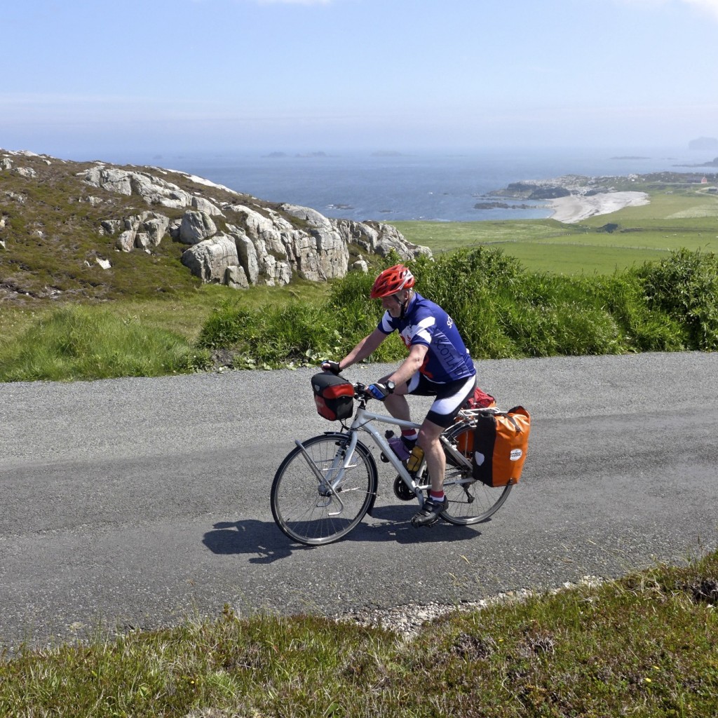 Hamish on his bike